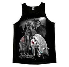 DAVID GONZALES DGA END OF THE TRAIL NATIVE FEATHER ARROW BOW MENS TANK TOP M-3XL