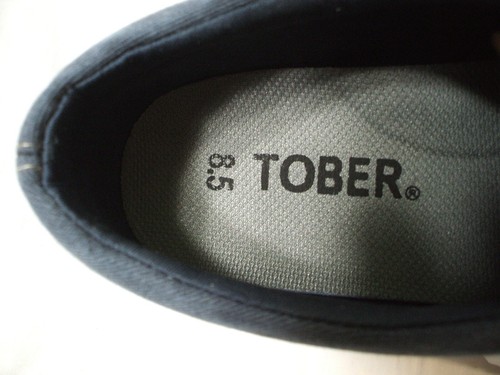 Tober blau Canvas Sneaker Low Top Mode Schuhe weiche Innensohle Freizeit Gr. 8,5 NEU - Bild 4 von 15