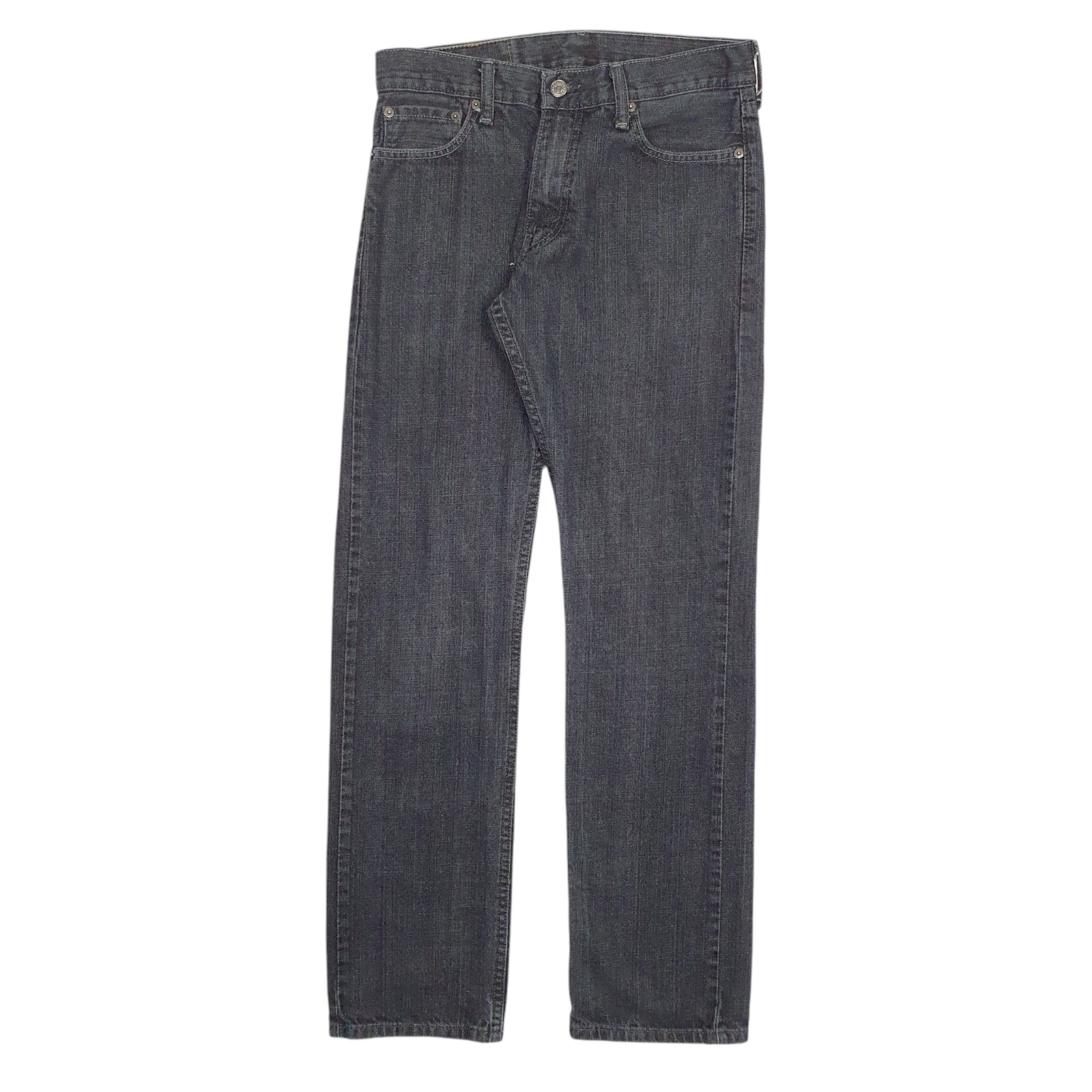 LEVIS 514 Jeans Straight Fit Black Denim Trousers Mens W29 L32