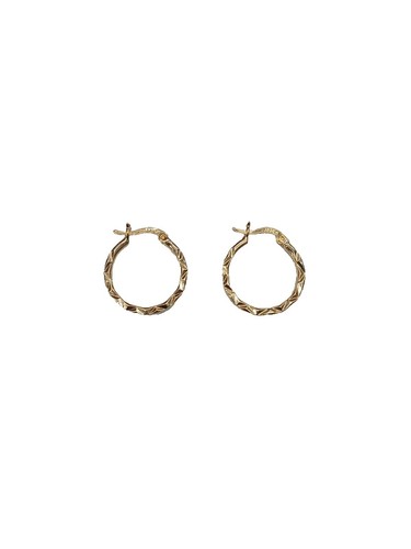 Women's Tri Color Gold Plated 2 mm hoop Earrings. 2 in. Coquetas Oro laminado