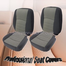 Driver Passenger Bottom-top Seat Cover Gray For 2009-12 Dodge Ram 1500 2500