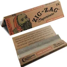 😎 4 X ZIG ZAG UNBLEACHED KING SIZE SLIM CIGARETTE ROLLING PAPERS✨ 4 BOOKLETS 👀