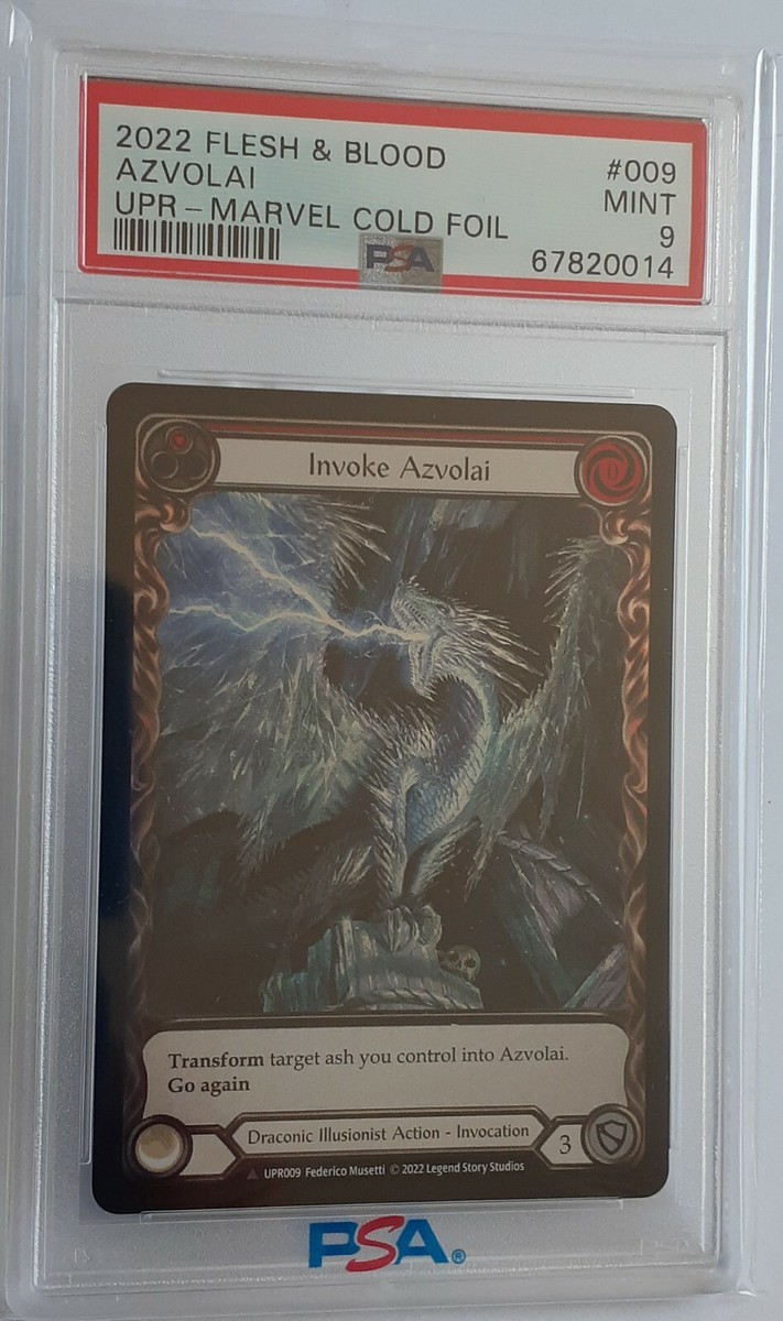 Invoke Azvolai / Azvolai Cold Foil Marvel PSA 9 Mint Uprising
