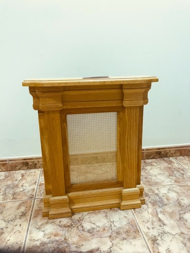 Custom Made Wooden Oak Radiator Cover Cabinet Metallic Grill 19 x 21.75 x 4 #7