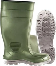 PRO-SAFE Unisex Size 9 Medium Width Steel Work Boot Green, PVC Blend Upper, 1...
