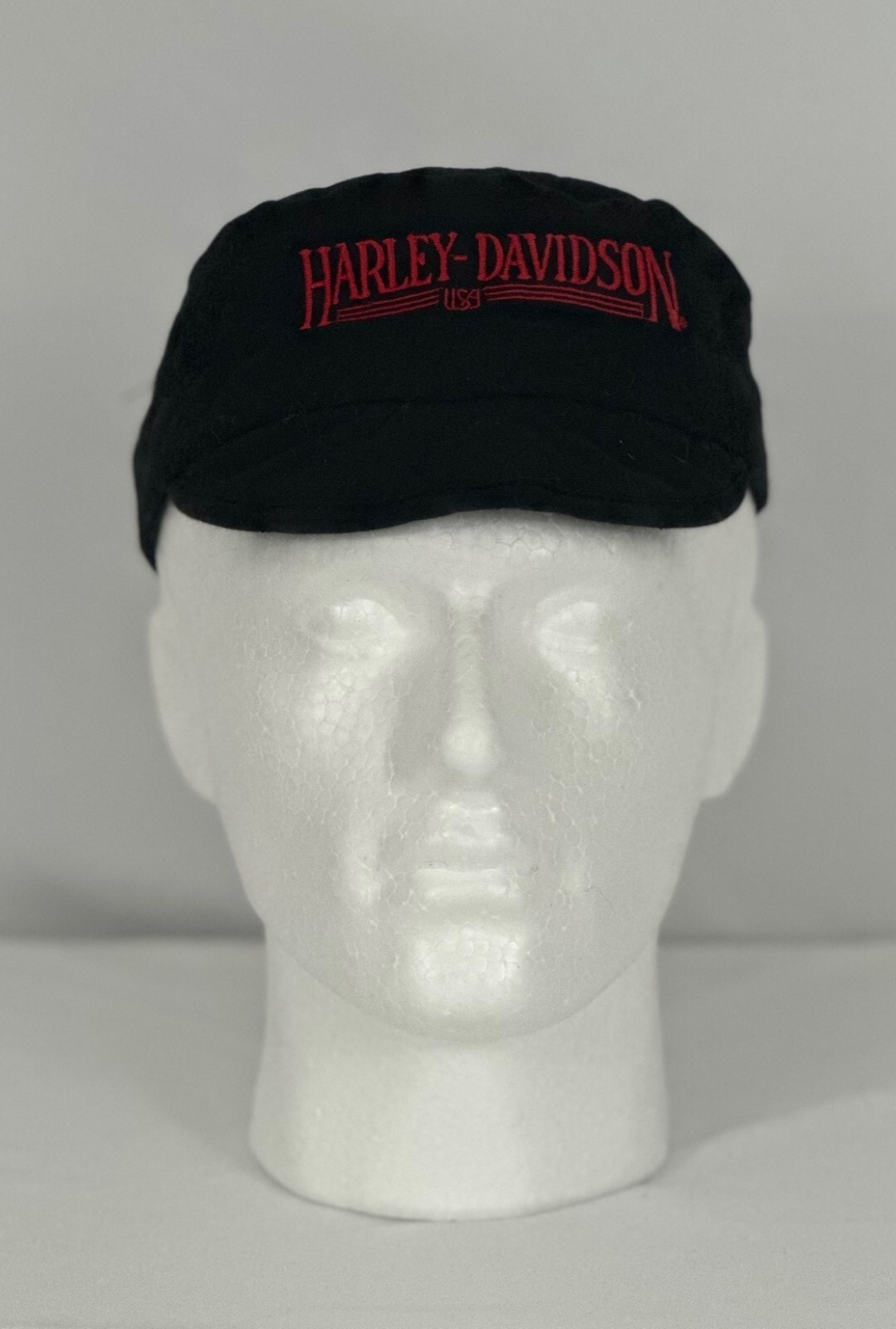 Vintage Harley Davidson Size Large Quilted Short Brim Painters Welders