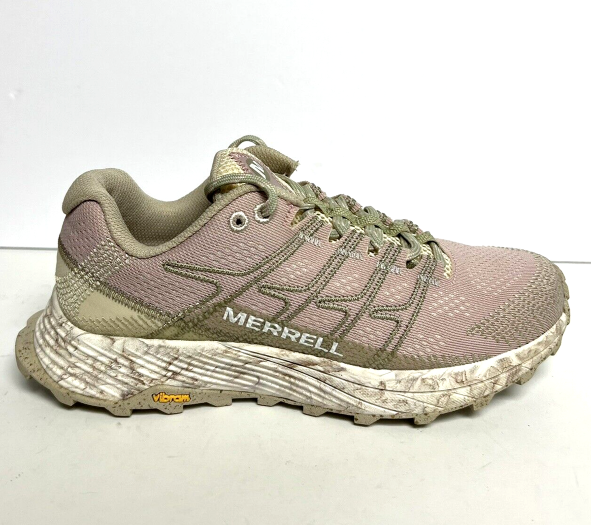 Merrell Womens Moab Flight Trail Running Shoe Rose Size M