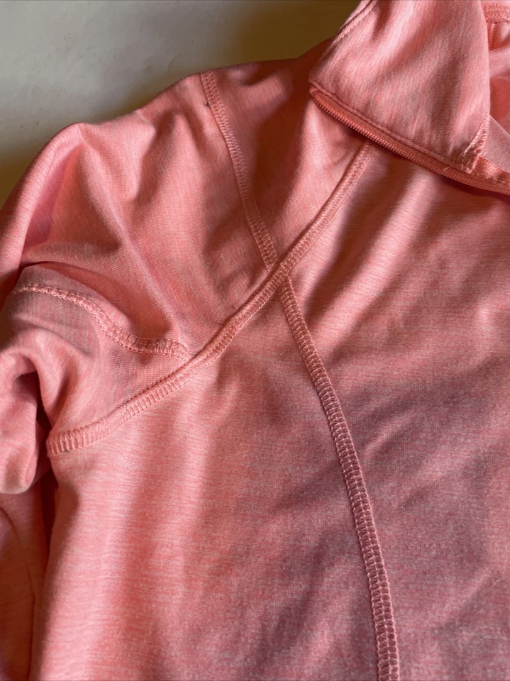 Old Navy Shirt Women’s Medium Pink Active Semi Fitted  Pullover Half Zipper - Image 4 of 4