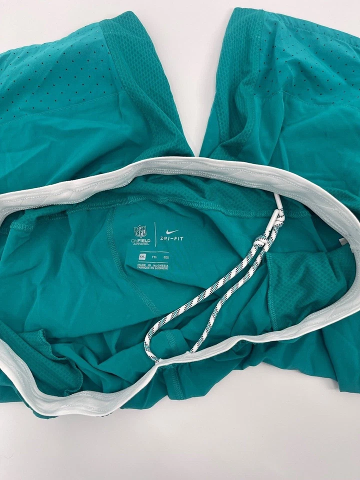 PANTALONES CORTOS DE PRÁCTICA MIAMI DOLPHINS CON LOGOTIPO RETRO AQUA NIKE CON BOLSILLOS NUEVOS EN BOLSA Foto 4 de 4