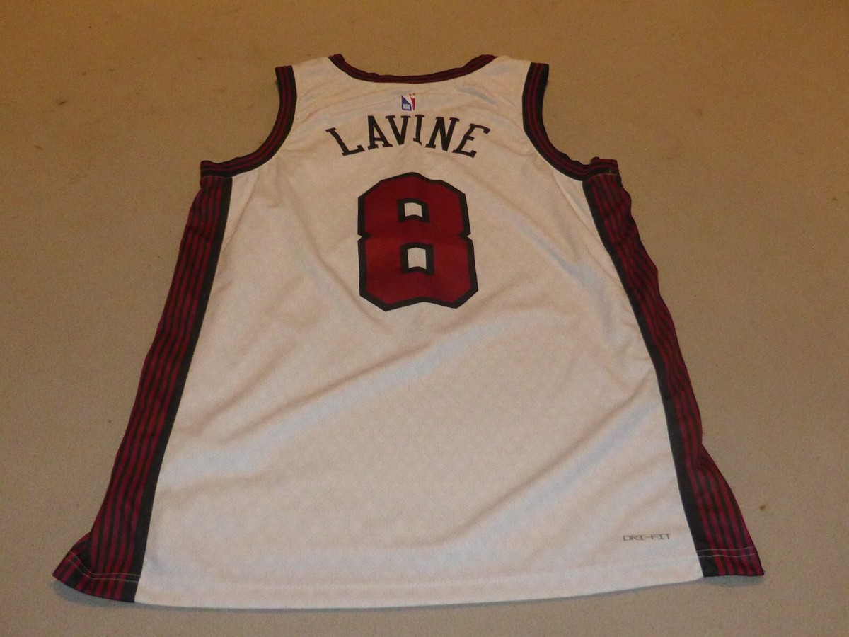 バスケットボール NIKE - NIKE NBA BULLS No.8 White Nike NBA Chicago Bulls Lavine #8 Swingman Jersey - JD