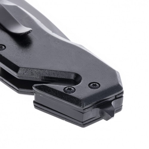 ASR Outdoor 8.25 Inch Rescue Knife with Belt Clip Seat Belt Cutter - Black - Picture 9 of 9