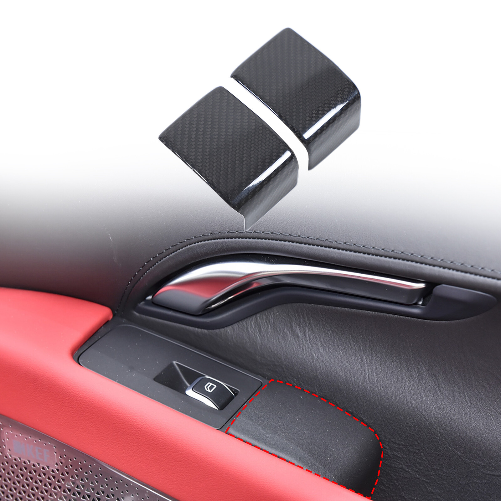 Real Dry Carbon Fiber Door Pull Fornt Trim Cover Fits Lotus EMIRA 2023-2025