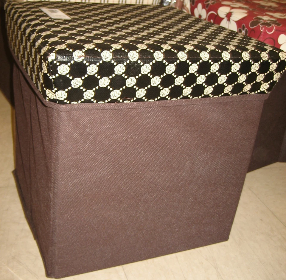 Decor foldable chair ottoman storage cube, hats toys organizer 12X12X12 Inches - Image 3 of 4
