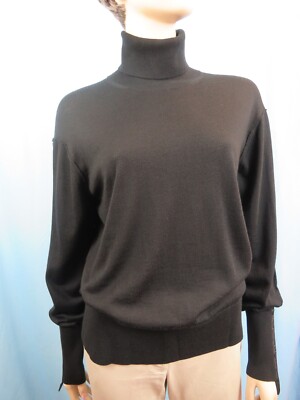 Burberry Logo Tape Wool & Silk-blend Sweater Women's Black L for