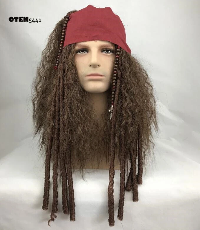 New Pirates Wigs Bandana Dreadlock DLX Jack Sparrow Halloween Costume Props Wigs - Image 2 of 4