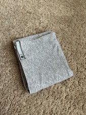 Lululemon Vinyasa Scarf Rulu in Tonka Stripe Heathered Slate White