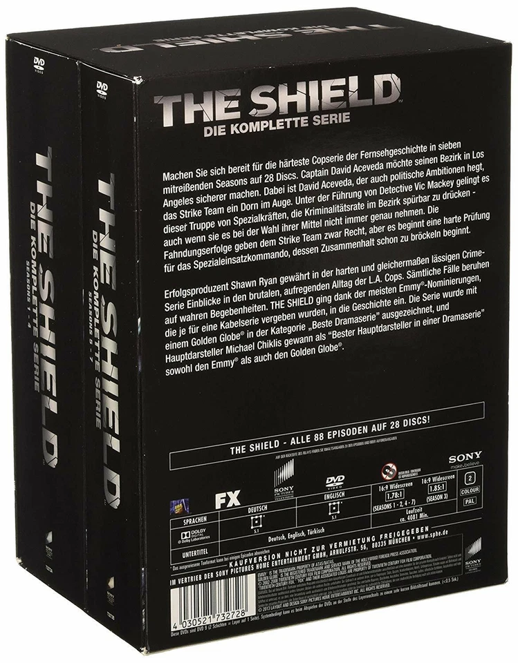 The Shield - La Serie Completa Glenn Close Michael Chiklis 28 DVD Box Edición - Imagen 2 de 3