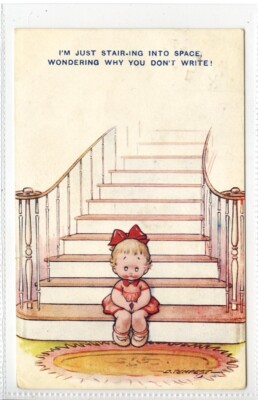 (Gd3483) Frühe Bamforth, Tempest Kiddy K229, Young Girlon Treppe 1929