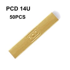 50pcs Microblading Tattoo Needles PCD 14 Pins U Shape Permanent Makeup Blades