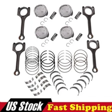 4 x Piston & Rings Connecting Rod Kit For 2014-2018 Hyundai Tucson Kia 2.0L