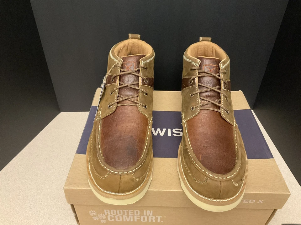 New! Mens Twisted X 4" Wedge Sole Leather Boots. Size 14 Wide. Awesome Boots! - Image 2 of 4