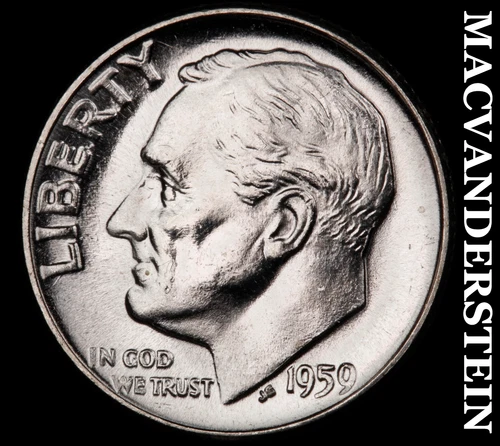 1959 Roosevelt Dime- Silver- Choice Gem Brilliant Uncirculated #J2465