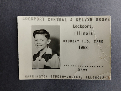 Found Photo Vintage 1953 Lockport Illinois School ID no name 1674
