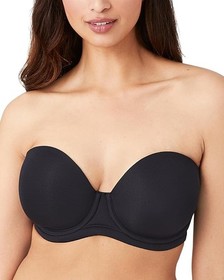 Wacoal  854119 Red Carpet Strapless Full Bust Underwire Bra Black Full Coverage
