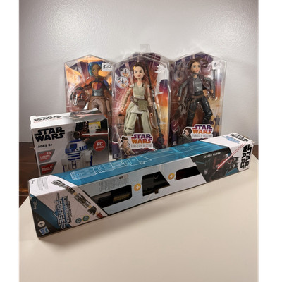 Star Wars Forces of Destiny Action Figure Lot Rey R2-D2 Darth Vader Collectible
