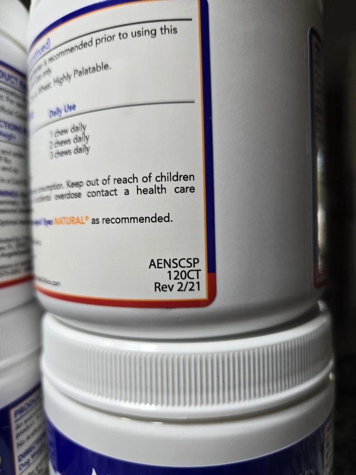 Paquete de 2 OJOS DE ÁNGEL Quitamanchas Natural de Batata Masticables Suaves 120 Ct Perro Foto 3 de 4