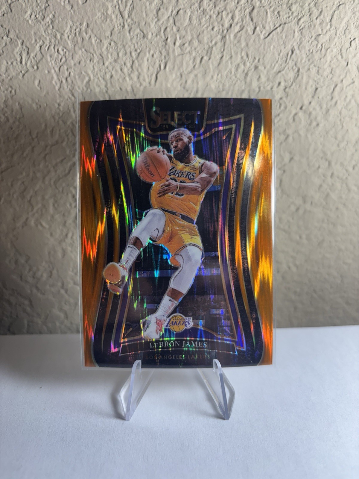 2024-25 Panini Select - Mezzanine LeBron James #310 Orange Flash Prizm