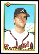 Jim Presley 1990 Bowman #18 Atlanta Braves MLB READ FREE SHIPPING AutographDen