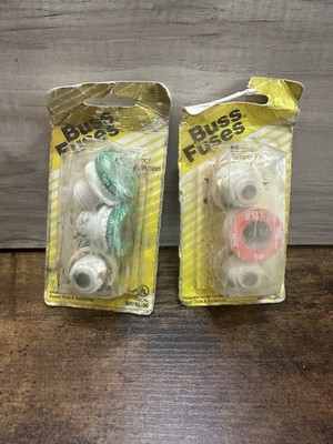 Buss Fuse Lot BP SL30 BP SL20 Time Delay Plug Fuses NOS Open Package