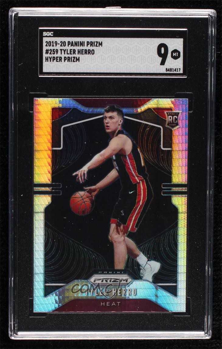 2019-20 Panini Prizm Hyper Tyler Herro #259 SGC 9 MINT Rookie RC ya6