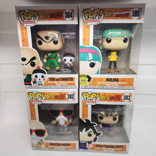 Dragon Ball Z Funko Pop Tien & Chiaotzu 384 Belmu 385 Master Roshi 385 Gohan 383