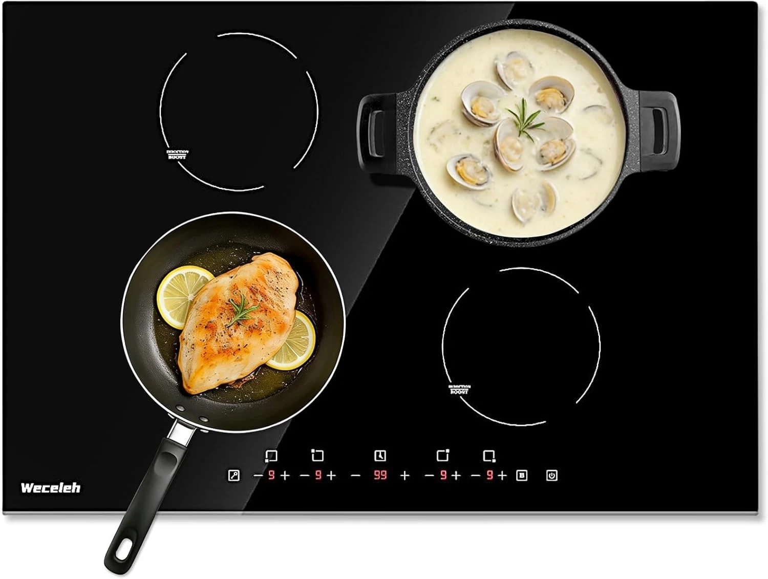 30" 4-Burner Induction Cooktop with Touch Control & Safety Features, 7000W
Opens in a new window or