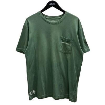 CHROME HEARTS T-Shirt Green L Vine Dagger Print 0502