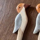 Unique Carved Wood Bird Salad Spoon Fork Serving Set Handmade — photo 4