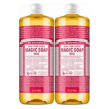 Dr. Bronner's Pure-Castile Liquid Soap Rose 32oz 4-Pack