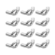 1/4"-20 dadi ad alette, acciaio carbonio Twist mano serrare dado farfalla 12pz
