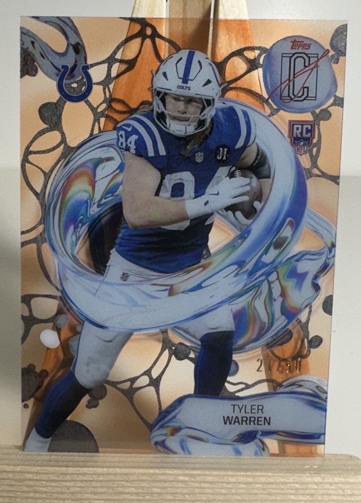 2025 Topps Signature Class Tyler Warren #FL-20 Orange Fluidity RC SSP /50 Colts