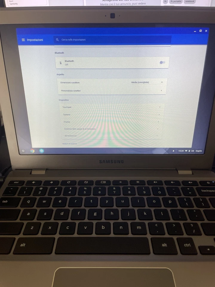 Samsung Chromebook 550C XE550C22 – 12.1", Intel Celeron, 4GB RAM, SSD 16GB - Immagine 2 di 4