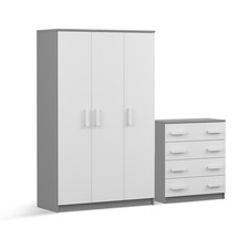 Dreht&uuml;renschrank und Kommode 2er-Set JONAS II 19/JONAS II 02