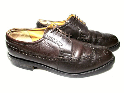 Barker, Mens, Wingtip, Dark Brown, 11, Lace-Up, Leather, Derby, Rubber Soles,