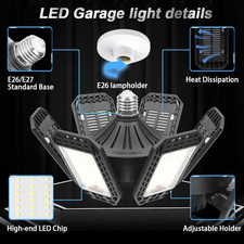 2 Pack Garage Light, 200W 20000LM 6500K LED Shop Lights, Garage Lights Ceilin...