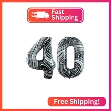 GOER Number 40 Balloons for 40th Birthday Party Decorations,42 Inch Jumbo Foil H