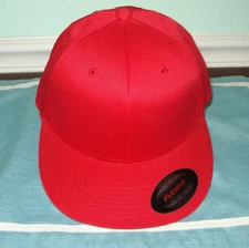 The Flexfit Yupoong Red Cap Hat Sports/ Ball Cap   Sz L/XL     New