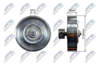 NTY Spannrolle Keilrippenriemen RNK-NS-046 Metall FüR Nissan Micra 3 K12 16V