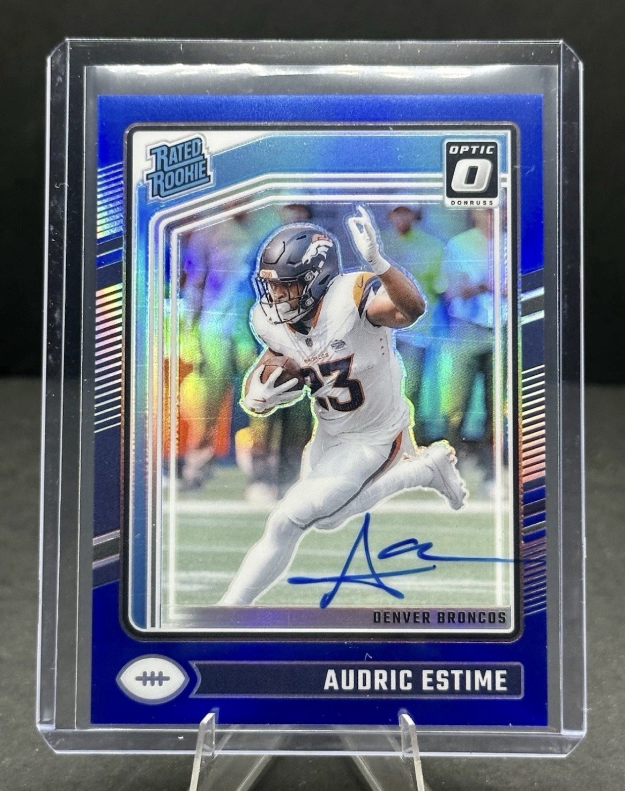 2024 Donruss Optic Audric Estime #206 Autograph Blue /99 RC SP