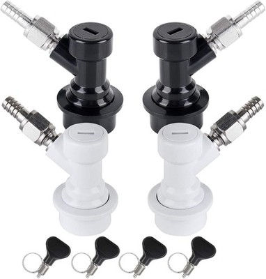 MRbrew 2 Pairs Ball Lock Disconnect Set Home Brew Ball Lock Corny Keg Fittings f